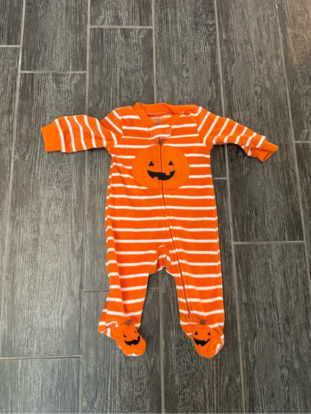 Pumpkin fleece pajamas
